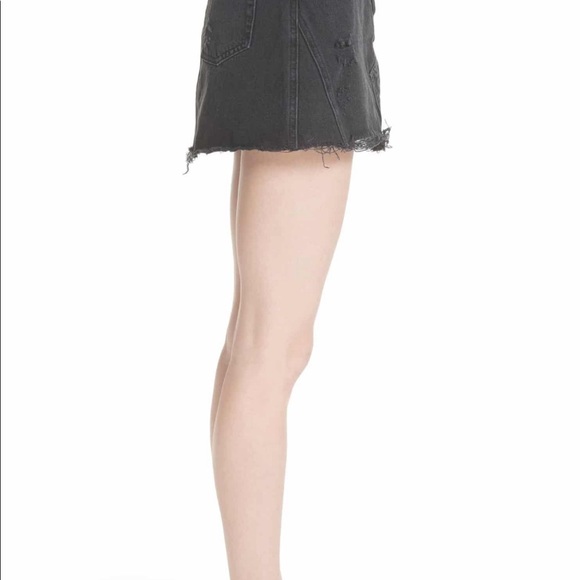 Free People Denim A Line Black Jean Skirt - Picture 6 of 10